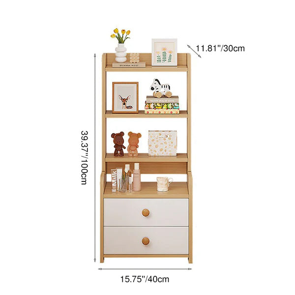 Mesita de noche contemporánea nórdica cuadrada/rectangular de tablero de densidad, 4/6 niveles para dormitorio