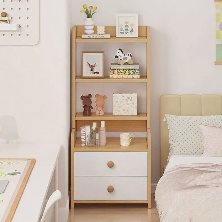 Mesita de noche contemporánea nórdica cuadrada/rectangular de tablero de densidad, 4/6 niveles para dormitorio