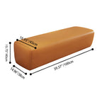 Banco rectangular sin respaldo moderno minimalista de madera maciza y piel sintética para la entrada