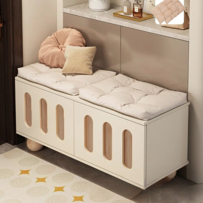 Zapatero Nórdico Contemporáneo de MDF de 2 Niveles con Banco y Organizador – Estante Multifuncional para Zapatos de Entrada