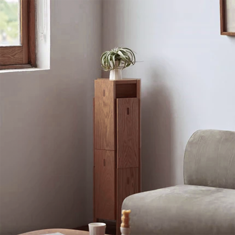 Taburete hexagonal de madera maciza moderna - Asiento bajo y apilable para sala de estar