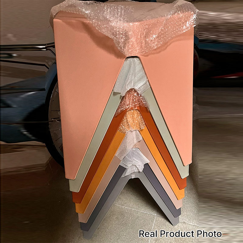 Modern Minimalist Square PE Stool, Armless, Low-Profile for Dining Room & Kitchen