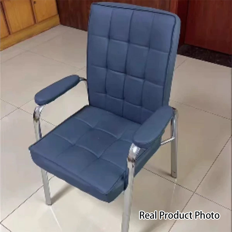 Modern Luxury Rectangular Square Steel PU Leather Accent Chair Backrest Armrest For Living Room
