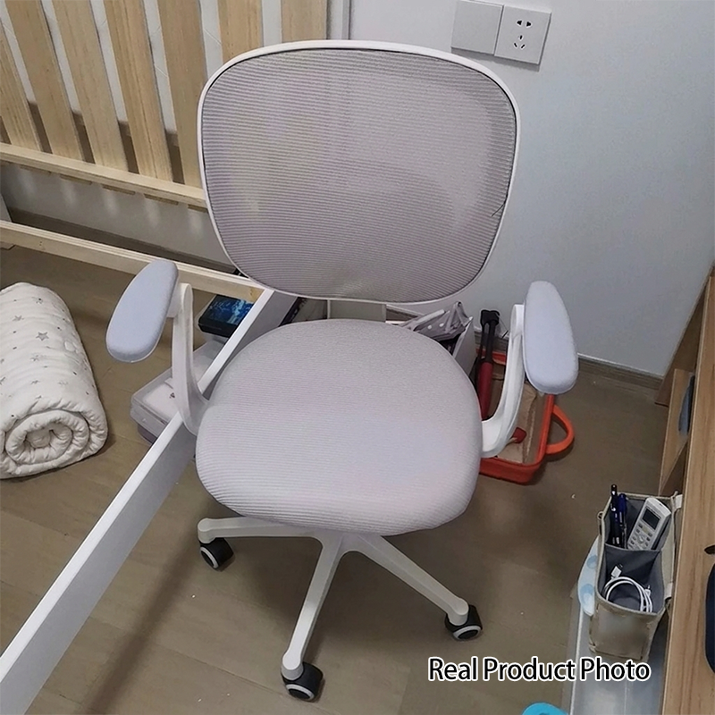 Modern Minimalist Kids Fabric Nylon Plastic Stainless Steel Mid-Back Height Adjustable Desk Chair Backrest Armrest Footrest For Home Office