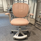 Modern Minimalist Kids Fabric Nylon Plastic Stainless Steel Mid-Back Height Adjustable Desk Chair Backrest Armrest Footrest For Home Office
