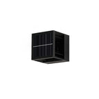 Lámpara de pared LED cuadrada de aluminio con franjas, estilo moderno y minimalista, para jardín