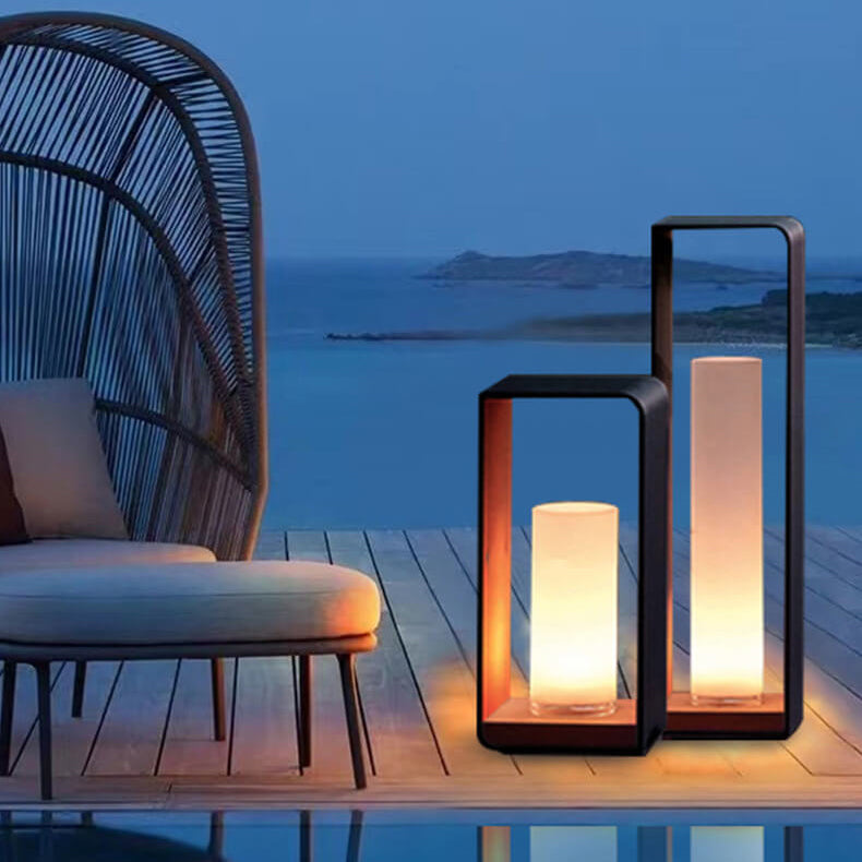 Modern Minimalist LED Outdoor Bollard Light Waterproof Pathway Landscape Fixture Solar or Hardwired for Garden Patio Wholesale