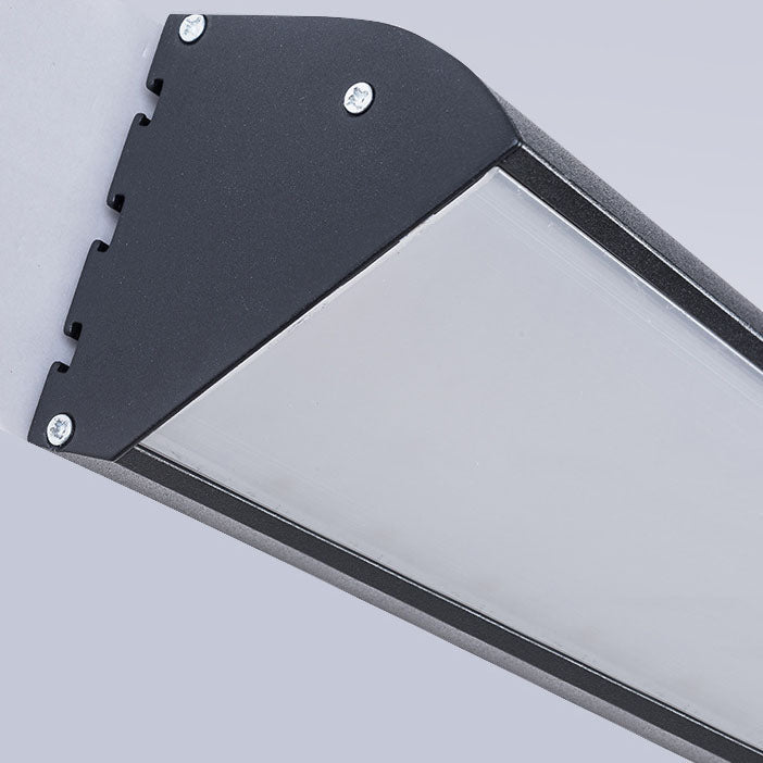 Lámpara de pared LED impermeable rectangular de aluminio industrial contemporánea para patio exterior