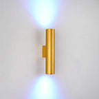 Modern Minimalist Round Aluminum Cylinder LED Wall Sconce Up Down Lighting for Bedroom Living Room Mainless Decor