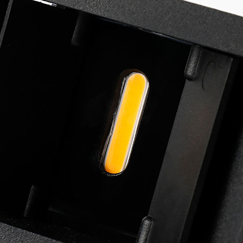 Lámpara de pared LED cuadrada de aluminio con franjas, estilo moderno y minimalista, para jardín