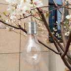 Bombillas de colores creativas, de plástico, solares, LED, luz colgante para exteriores