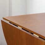 Mesa de comedor moderna minimalista plegable ovalada de madera y acero inoxidable con tablero de melamina para 4 personas