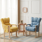 Sillón reclinable de lujo moderno de terciopelo y algodón con reposabrazos y respaldo ajustables para sala de estar