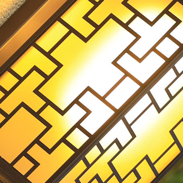 Aplique de pared para exteriores de 1 luz, resistente al agua, con jaula de linterna cuadrada tradicional china para patio exterior