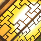 Aplique de pared para exteriores de 1 luz, resistente al agua, con jaula de linterna cuadrada tradicional china para patio exterior