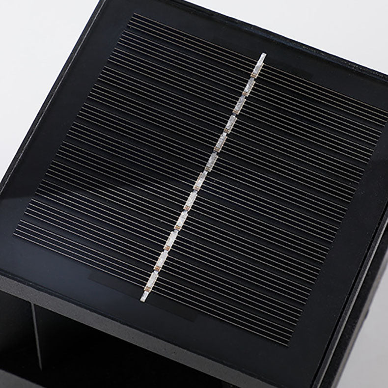Lámpara de pared LED cuadrada de aluminio con franjas, estilo moderno y minimalista, para jardín