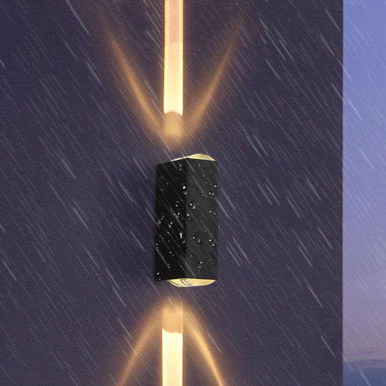Modern Minimalist Aluminum Rectangular LED Outdoor Wall Sconce Light Fixture Waterproof IP65 for Patio Porch Garden Front Door Commercial Wholesale