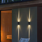 Modern Minimalist Aluminum Rectangular LED Outdoor Wall Sconce Light Fixture Waterproof IP65 for Patio Porch Garden Front Door Commercial Wholesale