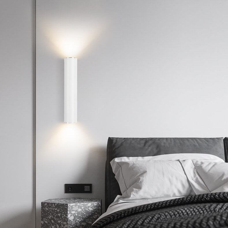 Architectural LED Cylinder Wall Sconce Up Down Light for Boutique Hotel Corridor Hospitality Lighting Wholesale