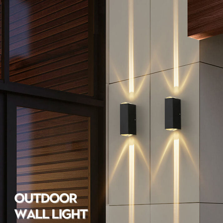 Modern Minimalist Aluminum Rectangular LED Outdoor Wall Sconce Light Fixture Waterproof IP65 for Patio Porch Garden Front Door Commercial Wholesale