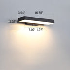 Modern Linear LED Motion Sensor Outdoor Wall Sconce Waterproof Exterior Front Porch Light Fixture