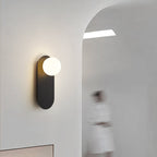 Nordic Minimalist Oval LED Wall Light Fixture Modern Glass Globe Sconce for Hallway Living Room Staircase Reading Decor Wholesale