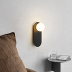 Architectural LED Wall Lamp for Hotel Room Modern Oval Glass Globe Sconce Boutique Hospitality Corridor Lighting