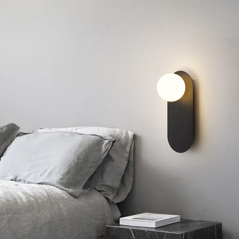 Architectural LED Wall Lamp for Hotel Room Modern Oval Glass Globe Sconce Boutique Hospitality Corridor Lighting