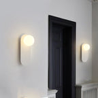 Architectural LED Wall Lamp for Hotel Room Modern Oval Glass Globe Sconce Boutique Hospitality Corridor Lighting