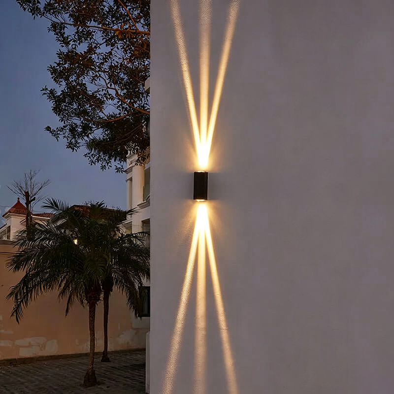 Modern Minimalist Aluminum Rectangular LED Outdoor Wall Sconce Light Fixture Waterproof IP65 for Patio Porch Garden Front Door Commercial Wholesale