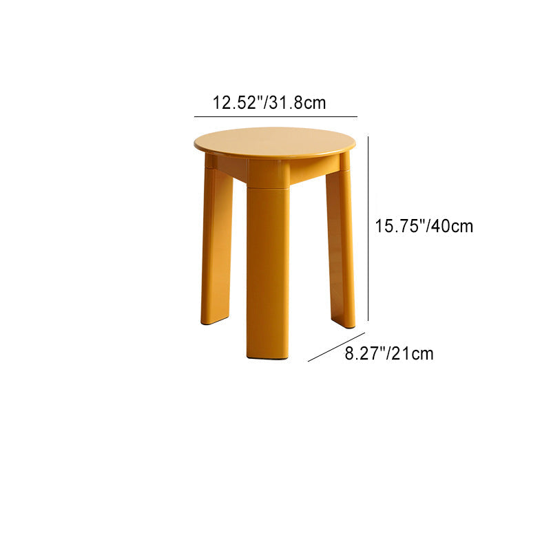 Taburete Bajo Moderno Creativo con Base de Plástico ABS Redonda-Rectangular-Triangular – Acento para Sala de Estar