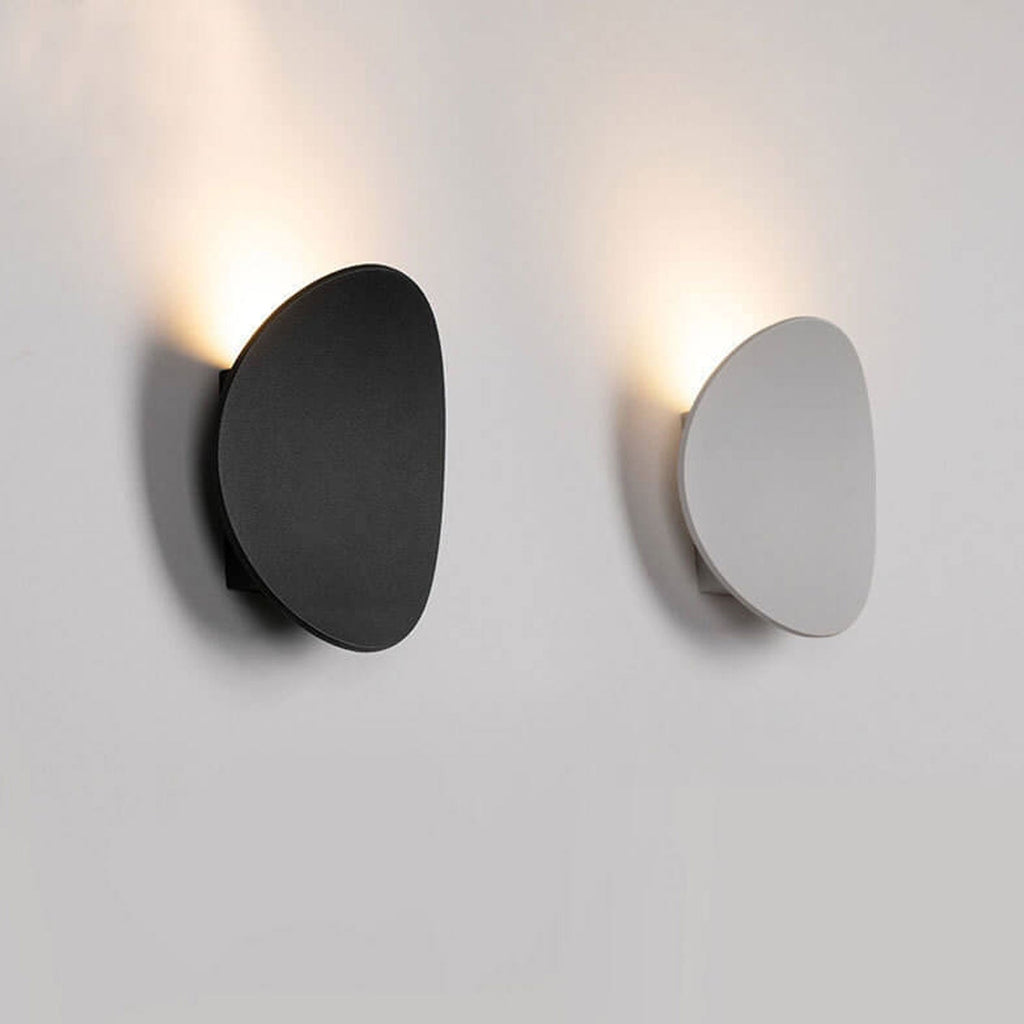 Modern Minimalist Fluted LED Wall Sconce Curved Shell Acrylic Lamp for Bedroom and Living Room