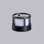 Modern Outdoor Post Cap and Pier Mount Column Light Cylindrical Glass Pillar LED Waterproof for Gates, Driveways, and Patios