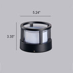 Modern Outdoor Post Cap and Pier Mount Column Light Cylindrical Glass Pillar LED Waterproof for Gates, Driveways, and Patios