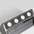 Modern Solar Up and Down Wall Sconce Waterproof Multi-Beam LED Outdoor Light for Garden and Fence