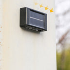 Lámpara de pared LED rectangular, impermeable, solar, de ABS y PVC, de diseño moderno y simple, para patio exterior