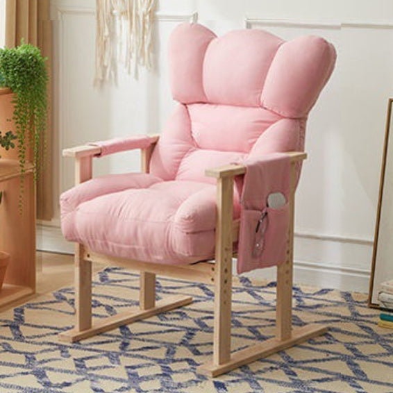 Luxurious Modern Velvet-Cotton Wood Adjustable Recliner Chair with Backrest and Armrests for Living Room