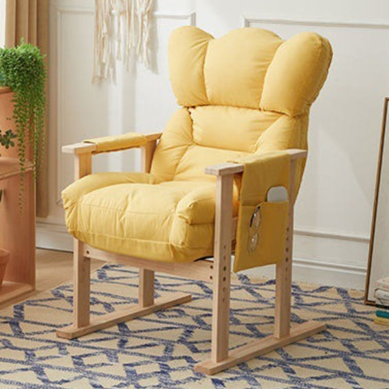 Luxurious Modern Velvet-Cotton Wood Adjustable Recliner Chair with Backrest and Armrests for Living Room