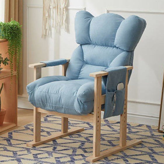 Luxurious Modern Velvet-Cotton Wood Adjustable Recliner Chair with Backrest and Armrests for Living Room