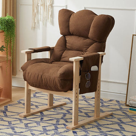 Luxurious Modern Velvet-Cotton Wood Adjustable Recliner Chair with Backrest and Armrests for Living Room