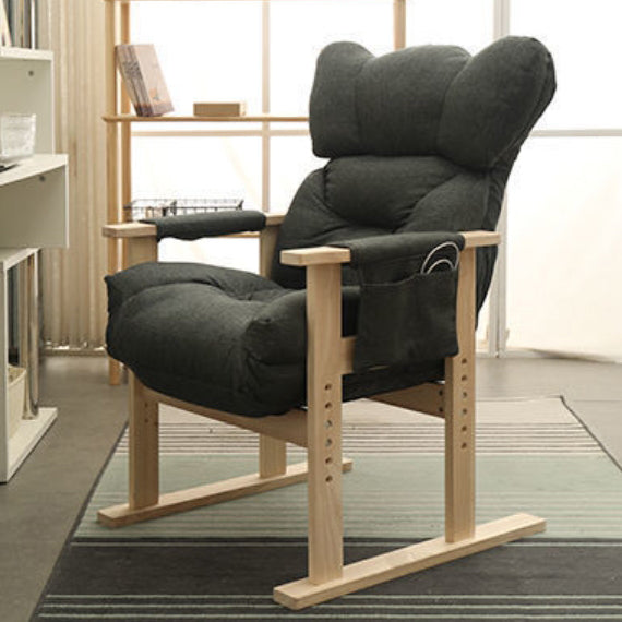 Luxurious Modern Velvet-Cotton Wood Adjustable Recliner Chair with Backrest and Armrests for Living Room