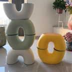 Contemporary Creative PP Rainbow Shape Macarons Footstool Backless Armless For Living Room