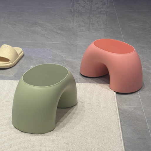 Contemporary Creative PP Rainbow Shape Macarons Footstool Backless Armless For Living Room