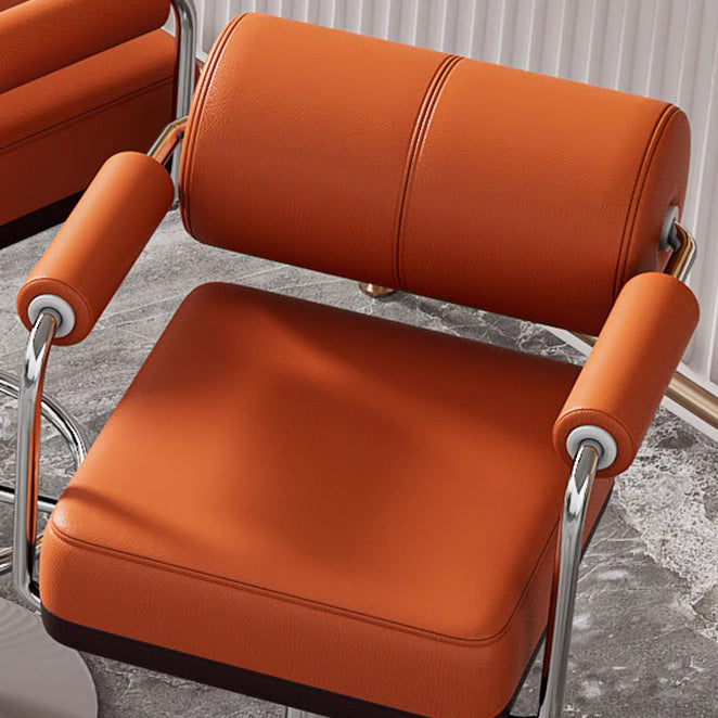 Contemporary Luxury Faux Leather Upholstered Height Adjustable Swivel Bar Stool Armrest Footrest For Dining Room
