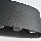 Moderna lámpara de pared LED minimalista impermeable de cilindro rectangular de aluminio y hierro acrílico para patio exterior