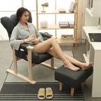 Sillón reclinable de lujo moderno de terciopelo y algodón con reposabrazos y respaldo ajustables para sala de estar