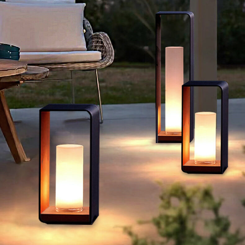 Architectural Hardwired LED Bollard Light Modern Waterproof Landscape Fixture for Luxury Patio and Driveway...