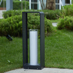 Modern Minimalist LED Outdoor Bollard Light Waterproof Pathway Landscape Fixture Solar or Hardwired for Garden Patio Wholesale