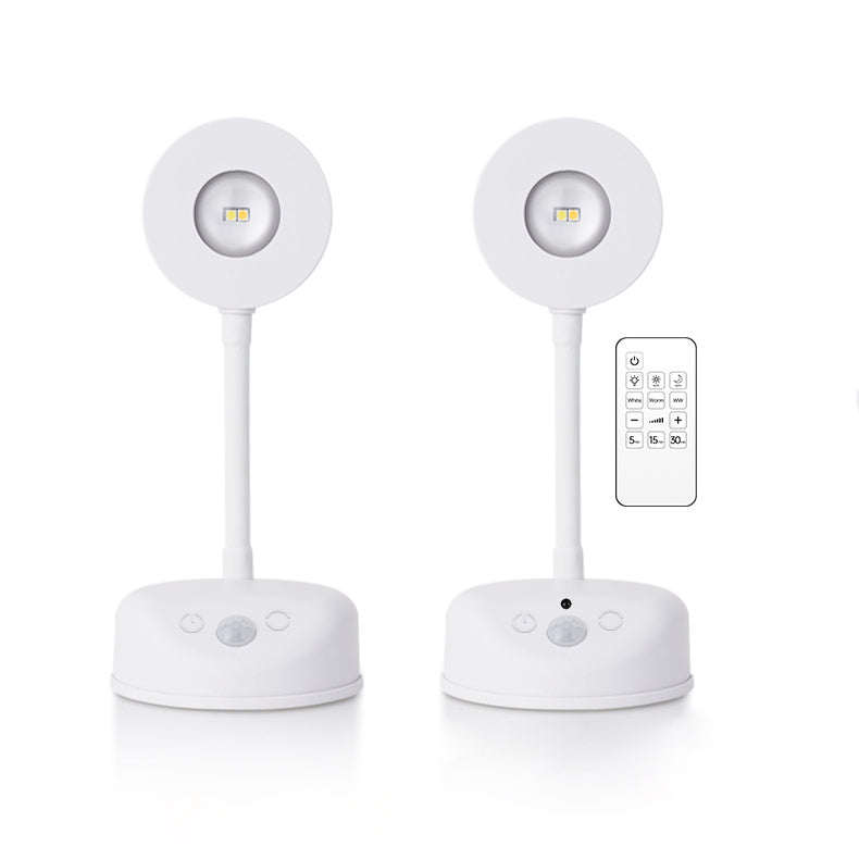 Lámpara de pared LED redonda, recargable, con sensor de movimiento, de ABS, impermeable, para patio exterior, de simplicidad moderna