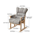 Sillón reclinable de lujo moderno de terciopelo y algodón con reposabrazos y respaldo ajustables para sala de estar